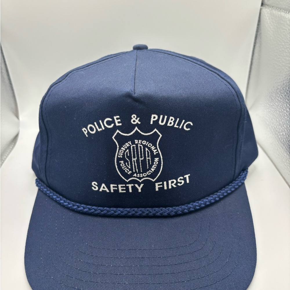 Vintage 80s - Police & Public Safety First Snapback Hat KP Caps Rope Trucker